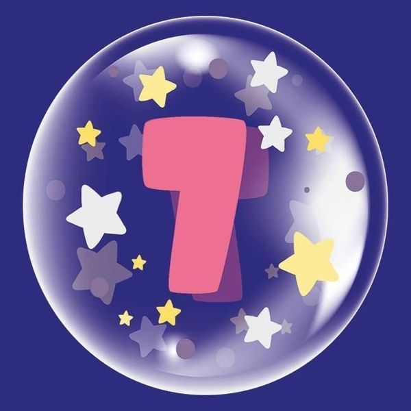 Palloncino 45Cm Per Bambina Numero 7 Tuban-image