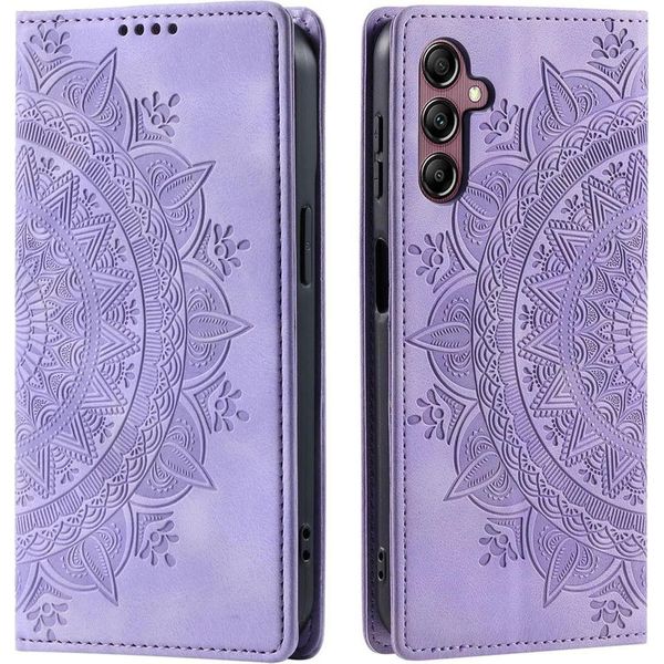 Custodia Per Samsung Galaxy S24 Custodia Per Telefono Cellulare Flip Case Cover Bag Case Mandala-image