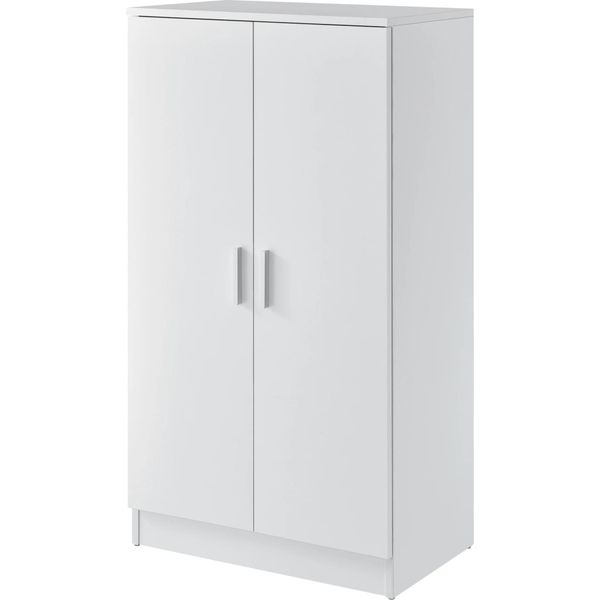 In And Outdoormatch Ofelia Scarpiera - Per 14 Paia Di Scarpe - 108X55X35 Cm - Bianco - Truciolato - Design Moderno-image