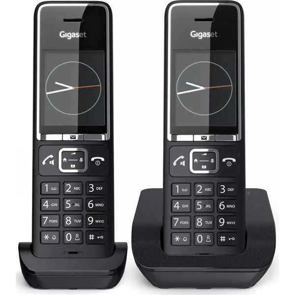 Telefono Cordless Dect Nero Con Segreteria Telefonica Gigaset Comfort550-Duo-Black-image