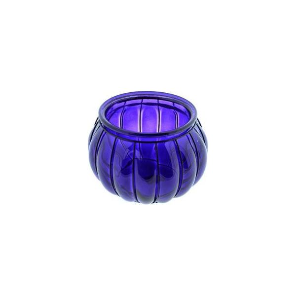 Vaso Con Cornice In Metallo E Decorazione In Vetro Viola 30 Cm Design Moderno-image