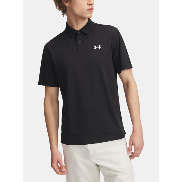 Under Armour Golf Tee To Green Pique Polo A Maniche Corte Nero L Uomo Nero L-image