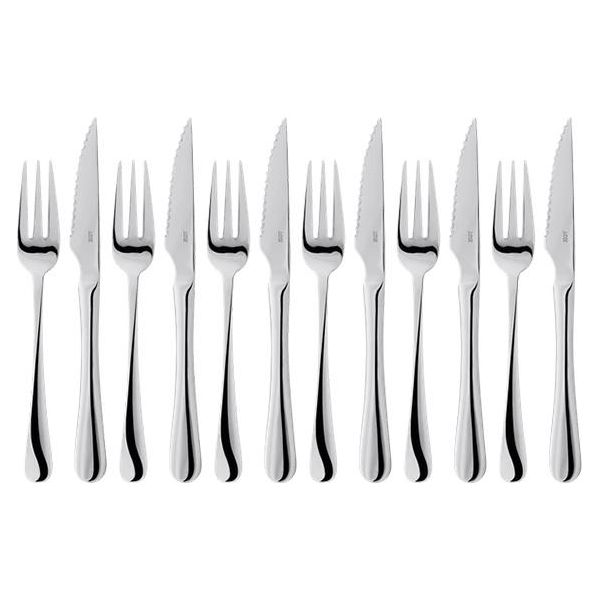 Set Di Posate Da Bistecca Judge Windsor Da 12 Pezzi, Acciaio Inossidabile, Argento-image