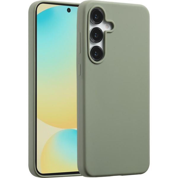 Samsung Galaxy S25 Fe Cover - Silicone - Custodia Morbida Accezz/Copertura Posteriore - Verde-image