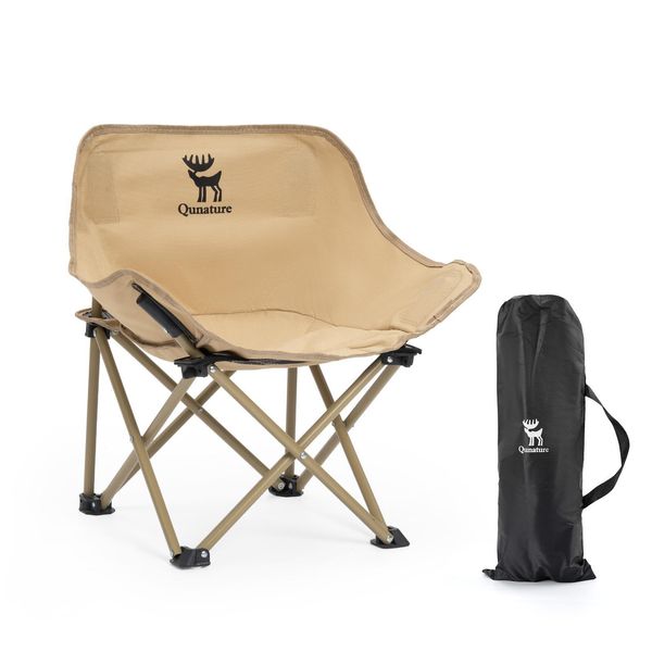 Qunature Sedia Da Campeggio Fino A 60Kg Borsa Di Trasporto Sedia Pieghevole Per Esterni Sedia Pieghevole Sedia Da Pesca Sedia Da Spiaggia Bambini, Khaki-image