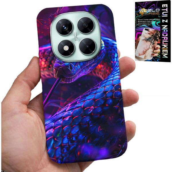 Custodia Per Xiaomi Note 14 Pro+ 5G - Serpente Cobra Serpente A Sonagli Custodia Per Rettili + Pellicola Protettiva-image