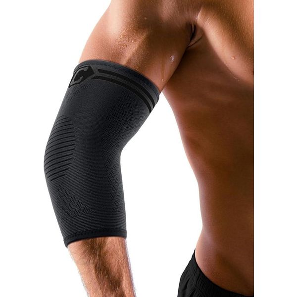Cambivo Tutore Epicondilite Gomito 2 Pz, Gomitiera Per Epicondilite Tendinite, Fascia Gomitiere Palestra, Tutore Gomito Compressione Unisex Per Gomito Del Tennista Golfista, Pallavolo, Fitness, Sport-image