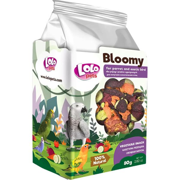 Lolo Pets Snack Vegetale Per Pappagalli Ed Esotici 80G - Vitalità E Salute Naturale-image