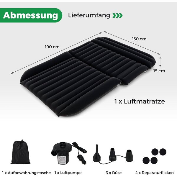 Materasso Ad Aria Suv 190X130 Cm, Letto Gonfiabile Con Pompa-image