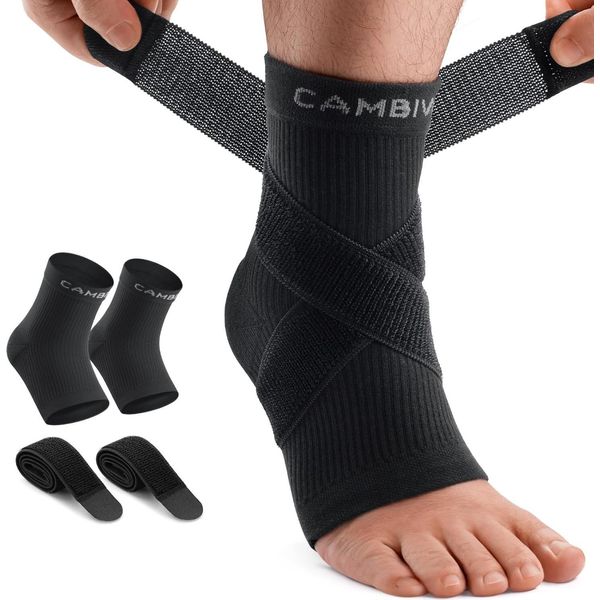 Cambivo Cavigliera Sportiva Per Distorsione, Supporto Per Caviglia Con Cinturino Regolabile, Cavigliera Ortopedica, Fascite Plantare, Tutore Caviglia Per Distorsione, Tendinite Di Achille E Artrite-image