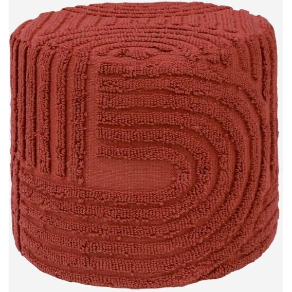 Pouf Rotondo In Bouclé Tuftato, Terracotta-image