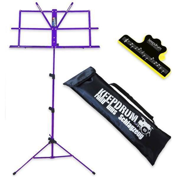 Leggio Keepdrum Viola MUS2FL Con Morsetto Per Musica-image
