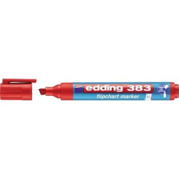 Edding 4-383002 383 Pennarello Per Lavagna A Fogli Mobili - Ricaricabile, 1 - 5 Mm, Rosso-image