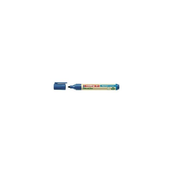 Edding 31-003 31 Marcatore Per Lavagna A Fogli Mobili Ecoline - Ricaricabile, 1,5 - 3 Mm, Blu-image