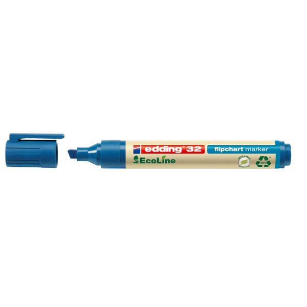Edding 32-003 32 Marcatore Per Lavagna A Fogli Mobili Ecoline - Ricaricabile, 1 - 5 Mm, Blu-image