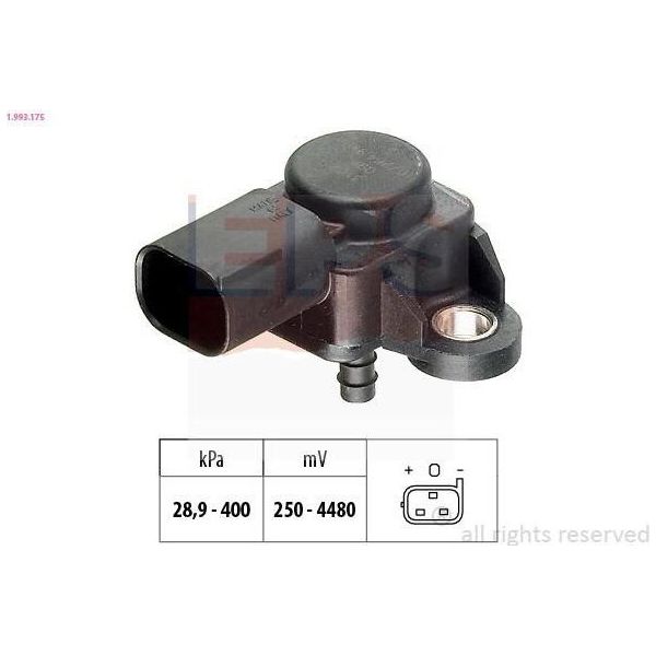 Eps 1.993.175 Sensore Di Pressione Differenziale Dei Gas Di Scarico Adatto Per MERCEDES-BENZ Classe C Berlina (W204) Classe C Estate (S204) Classe E Berlina (W212)-image
