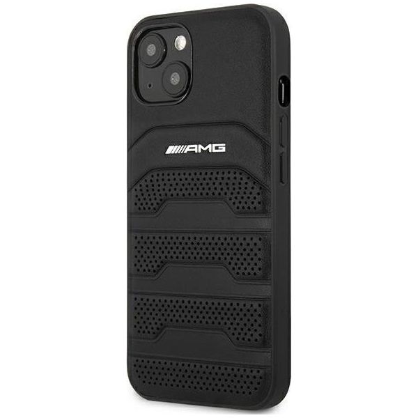 Amg Amhcp14Sgsebk Iphone 14 / 15 / 13 6.1 Czarny/Black Custodia Rigida In Pelle Con Linee In Rilievo-image
