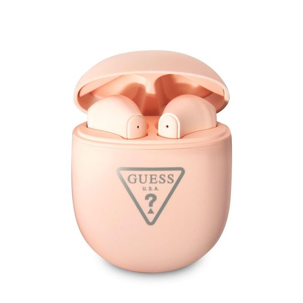 Cuffie Bluetooth Guess Gutwst82Trptws + Docking Station Logo Triangolo Rosa/Rosa-image