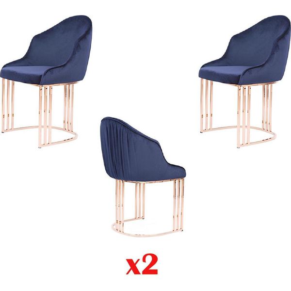 Poltrona Di Design Poltrona Sala Da Pranzo 2X Sedia Sedie Imbottitura Tessile Moderno-image