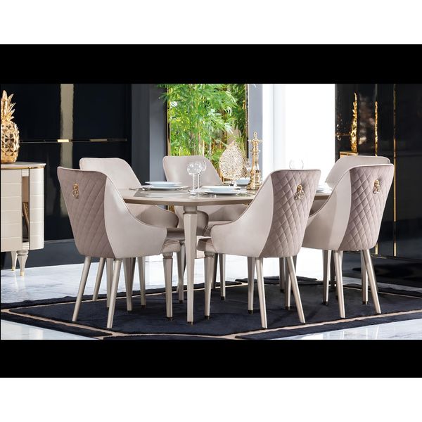 Set Sala Da Pranzo Tavolo 6X Sedie Set Completo Di Sedie Nuovo Set Da Pranzo 7 Pezzi.-image