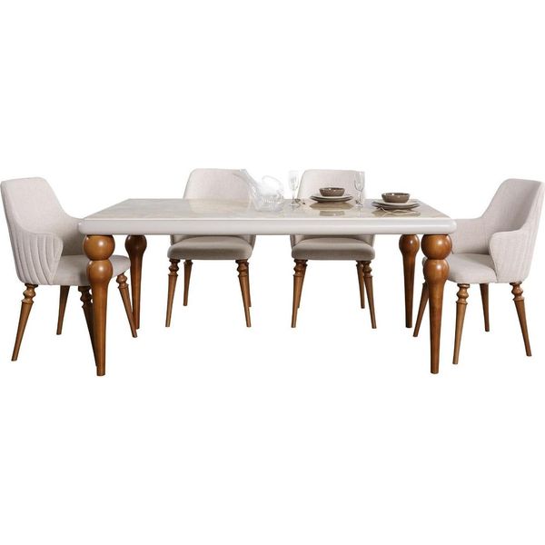 Set Sala Da Pranzo Tavolo 4X Sedie Gruppo Di Sedie Set 5Pcs Tavolo Da Pranzo Set Tavolo-image