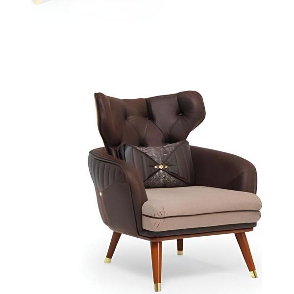 Divano Monoposto Divano Poltrona Wing Chair Tappezzeria Arredamento Televisione Relax-image