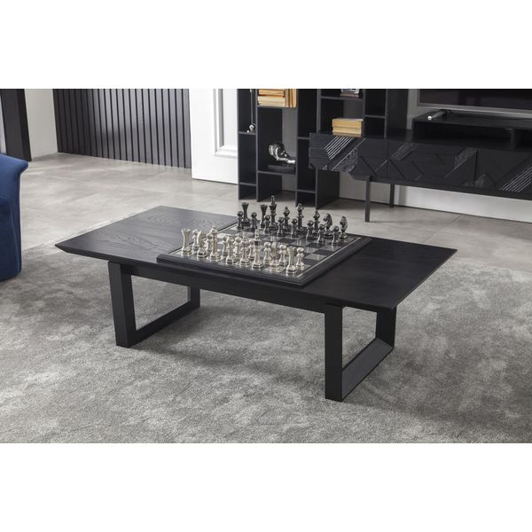 Tavolo Nero In Legno Tavoli Da Salotto Tavolo Moderno Tavolo Da Divano Tavolo Da Salotto-image