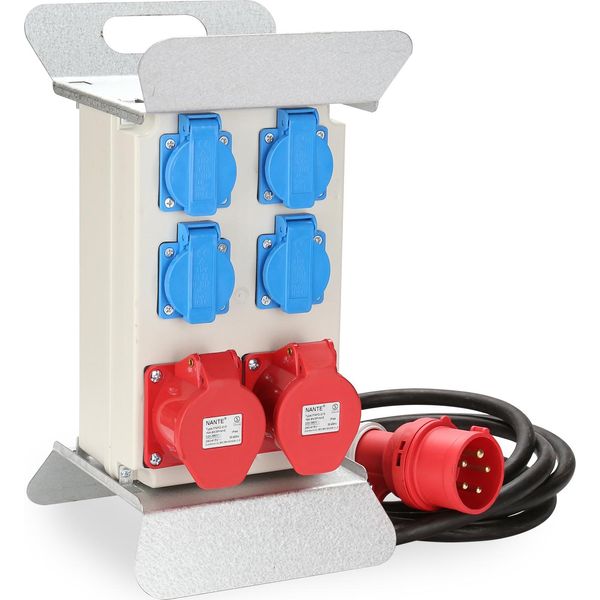 Distributore Di Corrente Yakimz Distributore Di Corrente Per Cantiere Distributore Di Corrente Cee Presa Di Corrente IP44 Per Cantiere 16A 2X400V 4X230V Schuko-image
