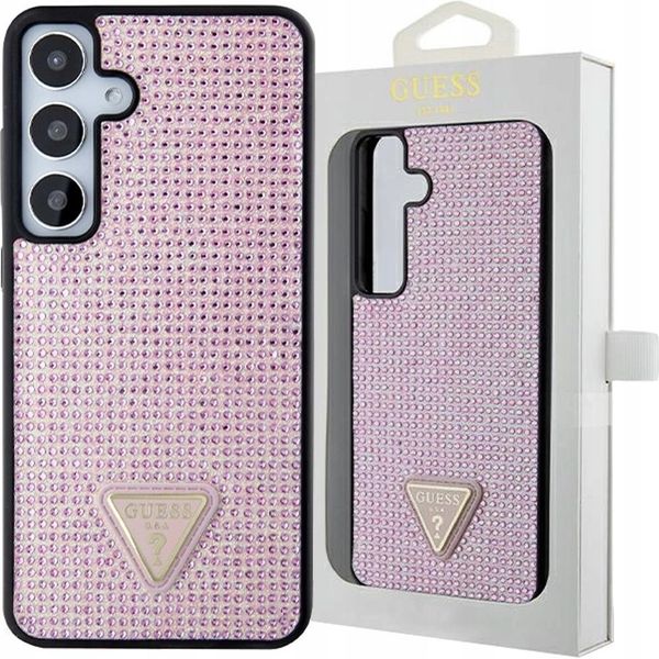 Guess Guhcs24Mhdgppp S24+ S926 RóżOwy/Pink Hardcase Strass Triangle-image