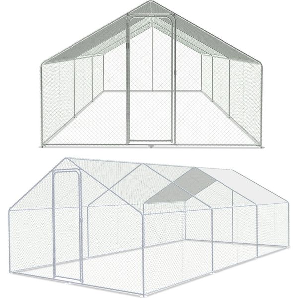 Tolletour Recinto Per Polli Ruspanti 3X6X2M - Pollaio In Metallo 18 M² Con Porta E Serratura-image