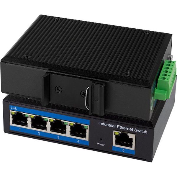 Switch Industriale Fast Ethernet Poe Logilink Professional NS200P, 5 Porte-image