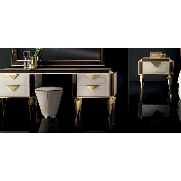 Pouf Poggiapiedi Sgabello Rotondo Sgabello Imbottito Sgabello Sedile Noble Arredoclassic New-image