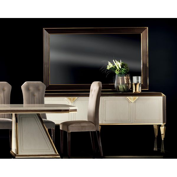 Cassettiera Di Design Armadio Basso Laterale Soggiorno Legno Scaffale Credenza-image