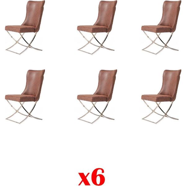 Sedia 6X Sala Da Pranzo Club Sedie Poltrona Legno Lounge Design Mobili Sedia Imbottita Nuovo-image