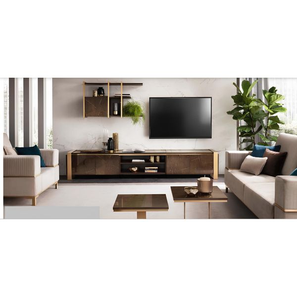 Lusso Credenza Tv Bassa Rtv Xxl Mobile Tavolo Soggiorno Legno Rtv Hotel Nuovo-image