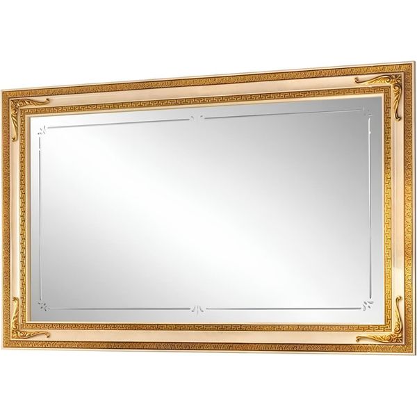 Specchio Da Parete Classico Cornice In Legno Specchio Arredo Oro 170X110 Cornice In Legno Parete-image