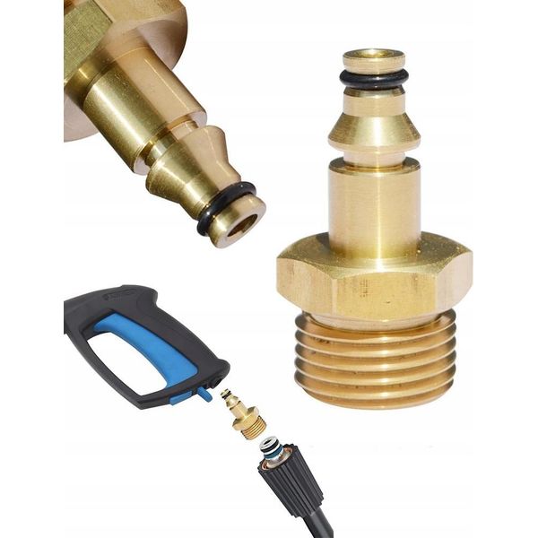 Rosfix Adattatore M22 X 1,5 Per Attacco Rapido – Ottone, Perno Da 14 Mm | Ricambio Per Idropulitrici Nilfisk, Stihl, Gerni-image