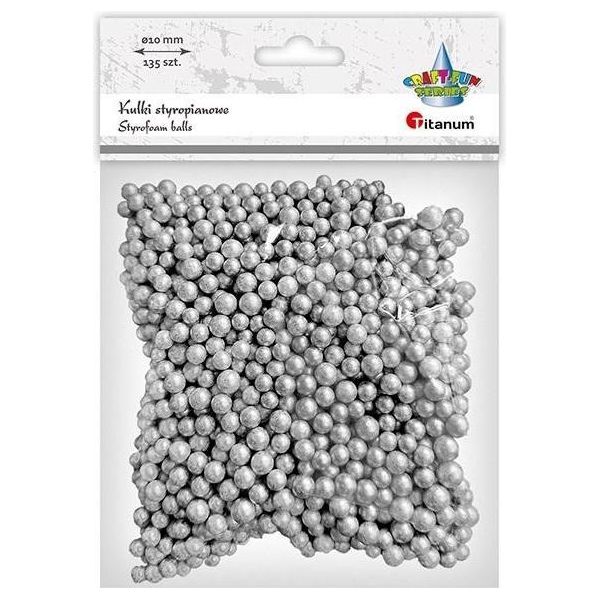 Palline Di Polistirolo 5/7Mm 135Pz Argento-image