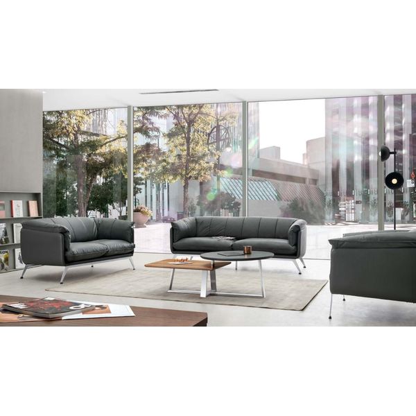 Set Di Divani Moderni 3+1 Posti Design Divano Imbottito Divani In Ecopelle Relax-image