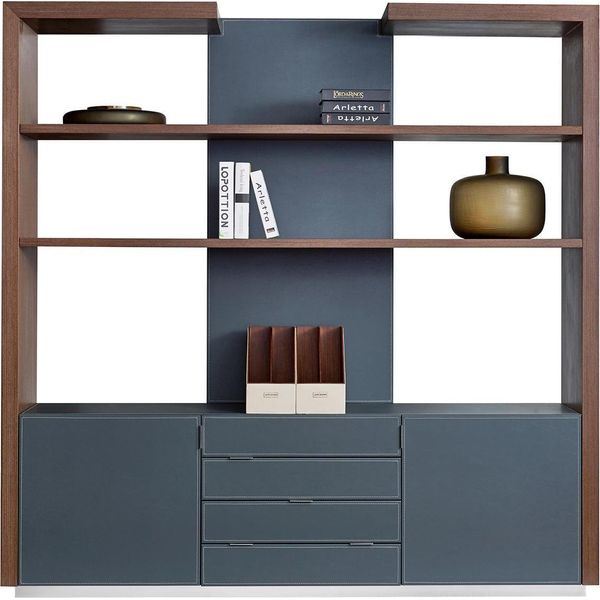 Libreria Per Ufficio Xxl Nuovo Armadio Di Archiviazione Mobili Armadi Moderni Pelle-image