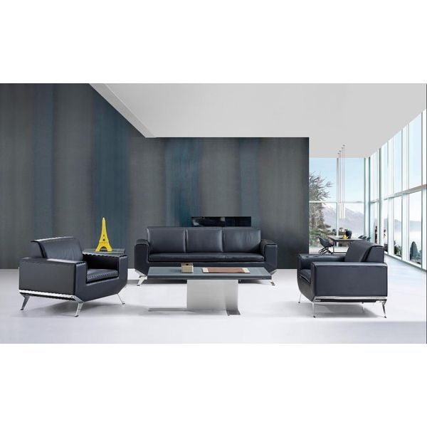 Set Completo Di Divani In Pelle 3+1+1 Posti A Sedere Couch Upholstery Sofas Modern Set-image