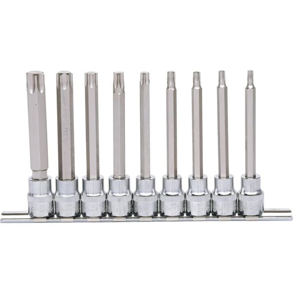 Ks Tools 3/8" Chromeplus Set Di Bussole Torx, Lunghe, 9 Pezzi T20-T60 ( 918.1550 )"-image