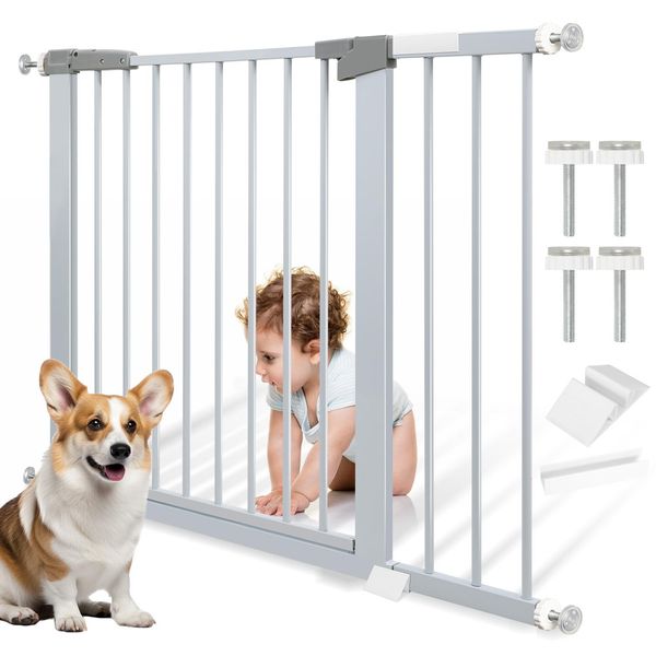 Jayseuw Cancelletto Di Sicurezza Per Porte 97-104Cm Cancelletto Di Sicurezza Per Porte Cancelletto Di Sicurezza Senza Foratura Per Cani Gatti Cancelletto Di Sicurezza Per Scale-image