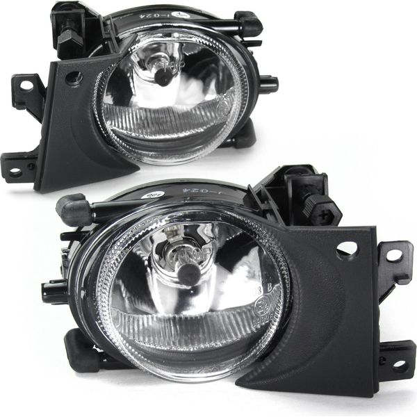 2X Fendinebbia Nsw Vetro Chiaro Cromo + Lampadine H8 Per Bmw Serie 5 E39 Facelift-image
