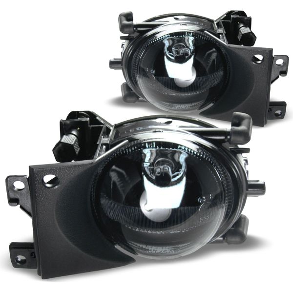 2X Fendinebbia Nsw Vetro Chiaro Nero + Lampadine H8 Per Bmw Serie 5 E39 Facelift-image