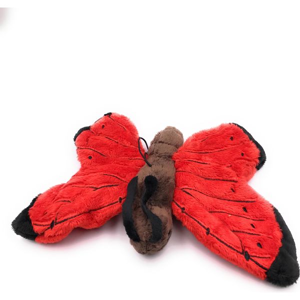 Onwomania Peluche In Tessuto Animale Farfalla Rosso Marrone Farfalla Nastro 23 Cm-image