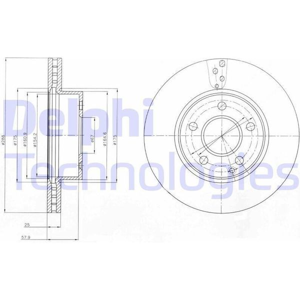 2X Disco Freno Delphi BG4227C Adatto A MERCEDES-BENZ Classe C Coupé (C204)-image