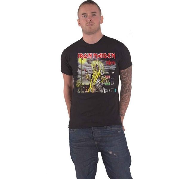 Iron Maiden - Maglietta "Killers V.2. Album Track List"" Per Uomo/Donna Unisex RO1911 (S) (Nero)"-image