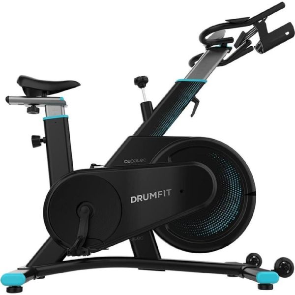 Bicicletta Da Interno Con Sistema Di Resistenza Magnetica. Resistenza Motorizzata. App. 10 Kg. Volano. Display Lcd. Supporto Per Dispositivi. Ruote Di Trasporto. Cardiofrequenzimetro.-image