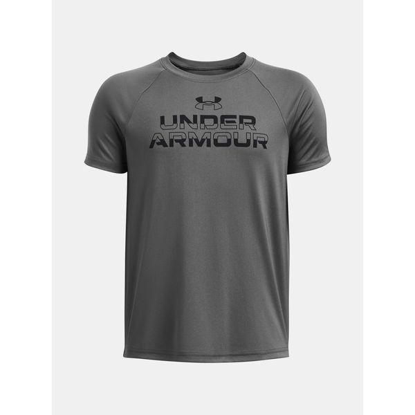 Maglietta Under Armour Ua Tech Split Wordmark Ss Ragazzi 1383010-025__YXS-image